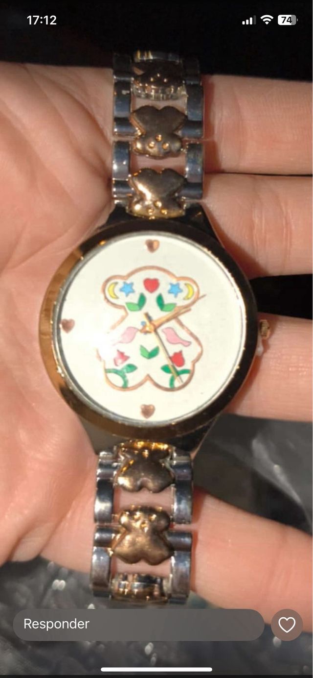 Reloj Tous Acero Oso Dorado y Rosa