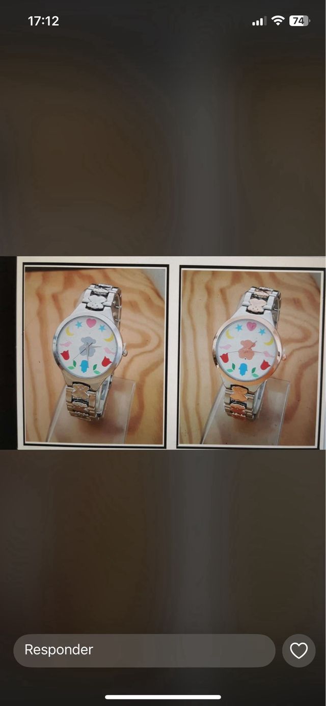 Reloj Tous Acero Oso Dorado y Rosa