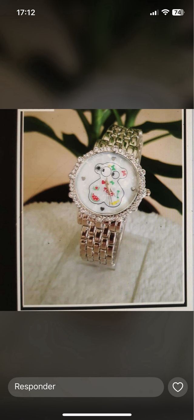 Reloj Tous Acero Oso Dorado y Rosa