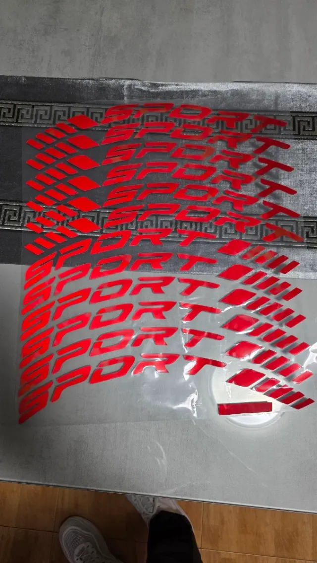 Pegatinas SPORT Rojas llantas  bici