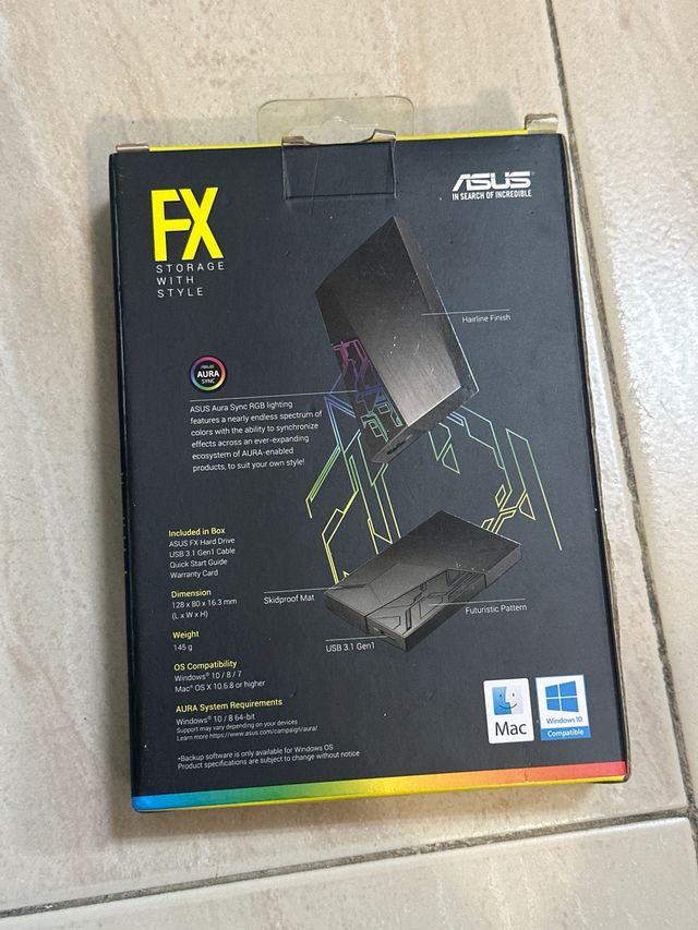 Disco Duro Externo Asus FX 1TB