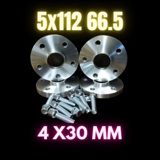 4 Separadores de 30mm 5x112 66.5