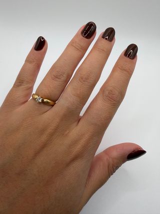 Anillo oro 18k solitario diamante