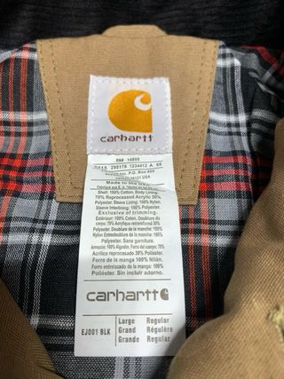 Chaqueta Harrington Carhartt Button Rework Talla L