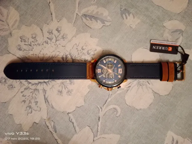 Reloj CURREN Cronógrafo Azul y Dorado