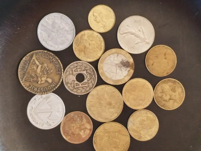 Lote 15 monedas Francia