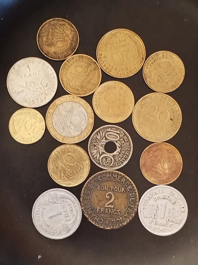 Lote 15 monedas Francia