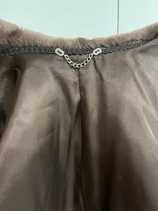 Cappotto eco pelliccia donna marrone taglia 44