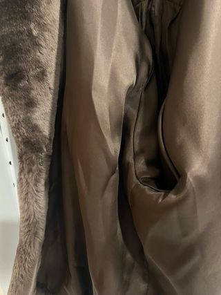 Cappotto eco pelliccia donna marrone taglia 44