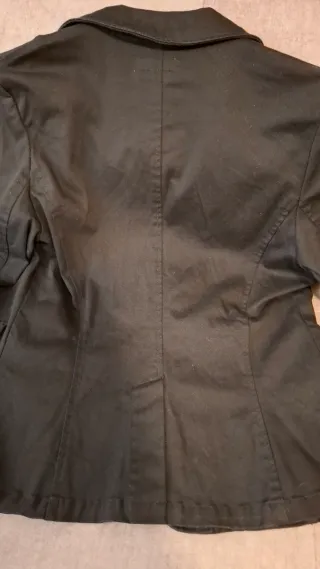 Americana negra tejido elástico