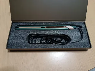 Plancha de pelo 60W verde y oro