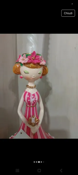 Candelabro lollipop bimba tema natale