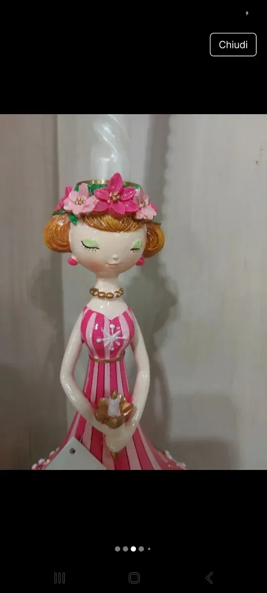 Candelabro lollipop bimba tema natale