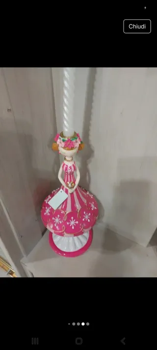 Candelabro lollipop bimba tema natale