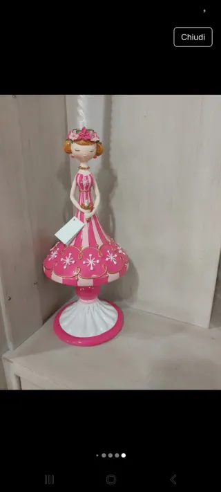 Candelabro lollipop bimba tema natale