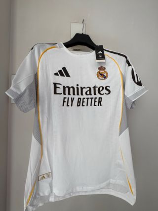Camiseta Real Madrid Adidas Blanca y Dorada