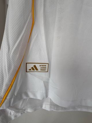 Camiseta Real Madrid Adidas Blanca y Dorada