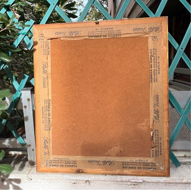 Cuadro Falso Óleo Marco Dorado