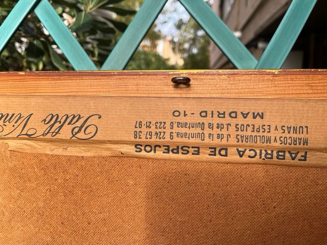 Cuadro Falso Óleo Marco Dorado