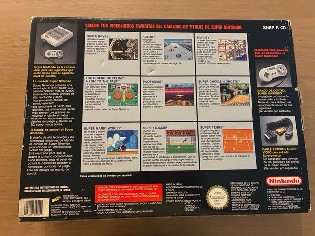 Caja Super Nintendo Super Mario World Pack