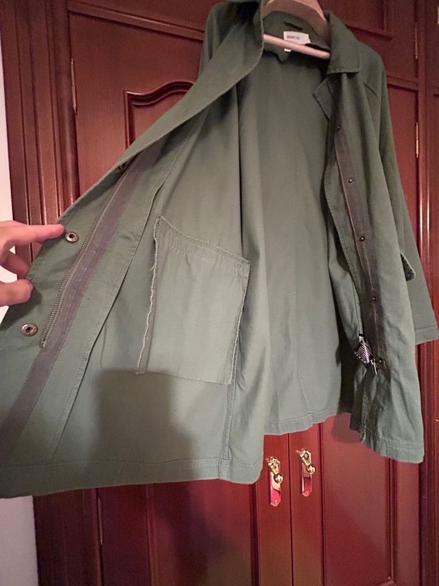 Parka verde estilo militar de Brownie