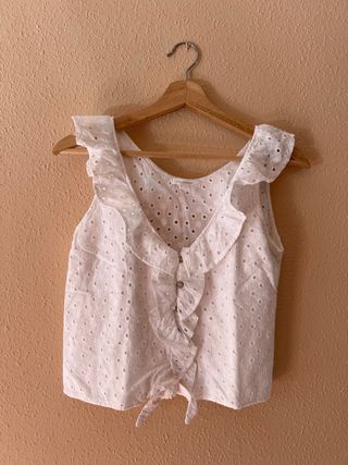 Blusa blanca bordada 100% algodón