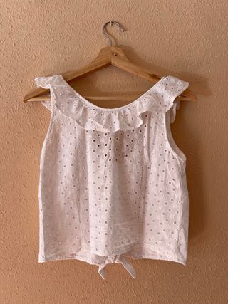 Blusa blanca bordada 100% algodón