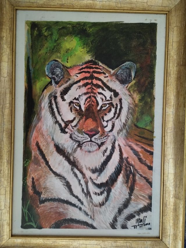 Cuadro de tigre enmarcado