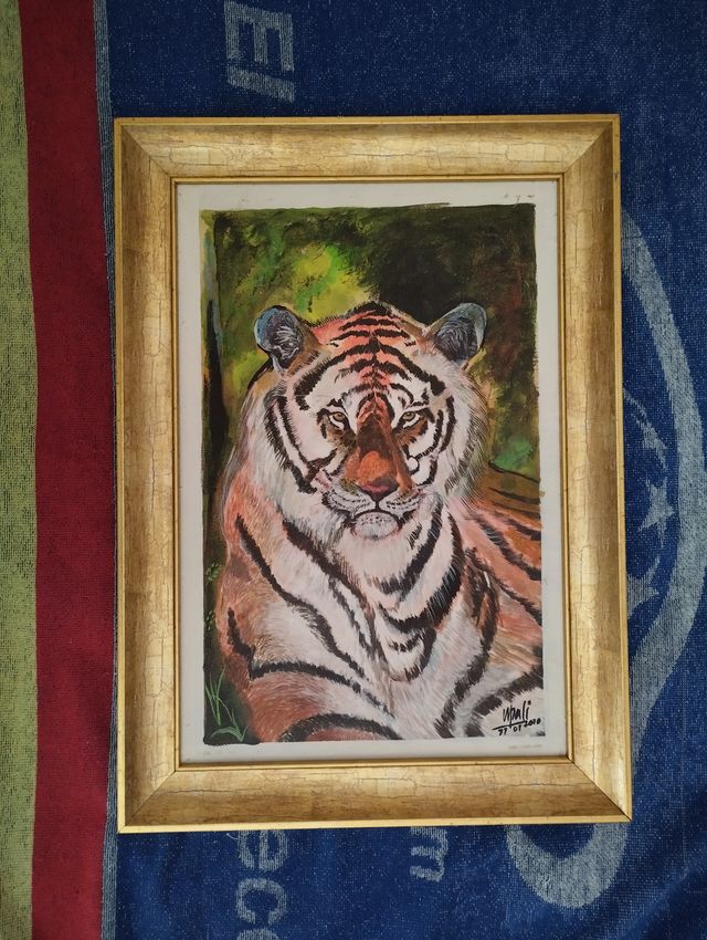 Cuadro de tigre enmarcado