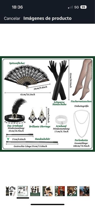 Disfraz Mujer Años 20 Negro y Dorado