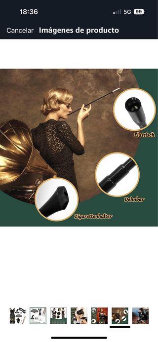 Disfraz Mujer Años 20 Negro y Dorado