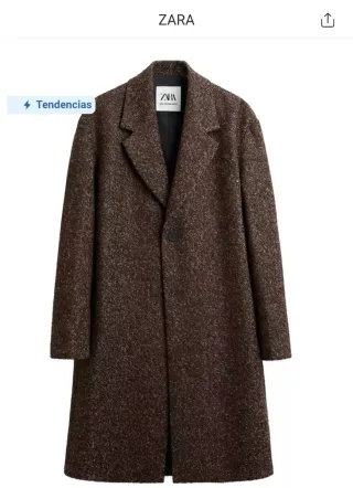 Abrigo Zara Hombre Marrón