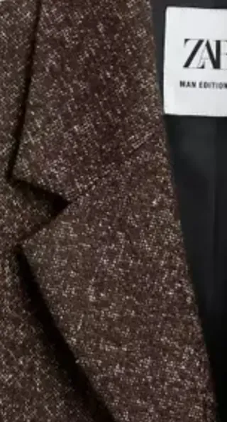 Abrigo Zara Hombre Marrón