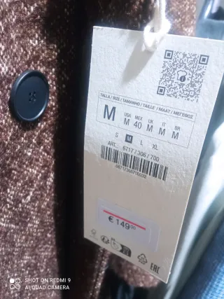 Abrigo Zara Hombre Marrón