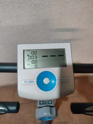 Bicicleta Estática Azul y Gris