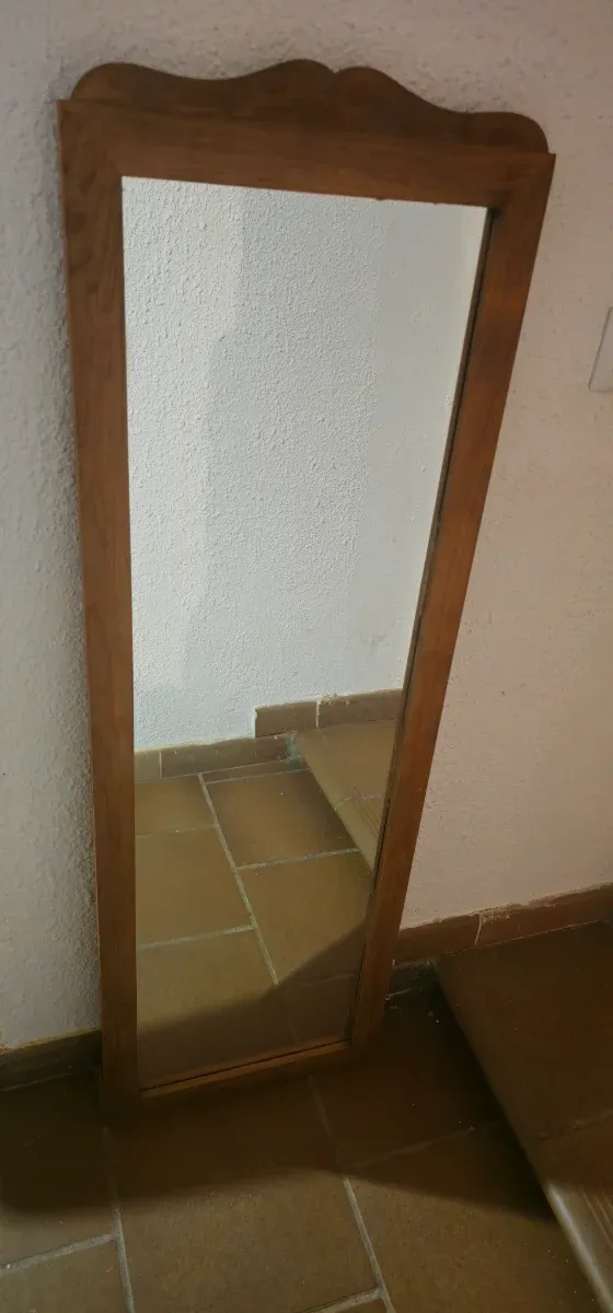 Espejo de Madera Marrón