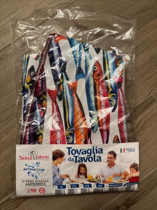 Tovaglia da tavola rotonda fantasia pesci