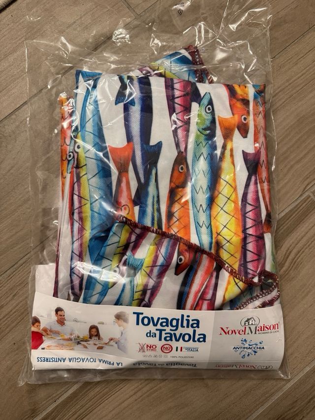 Tovaglia da tavola rotonda fantasia pesci