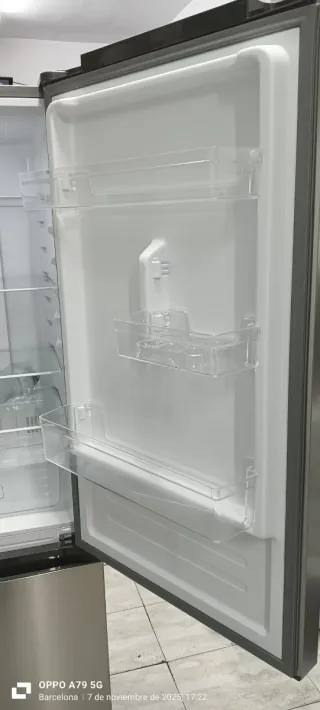 Nevera combi  KROMS NO FROST acero inoxidable