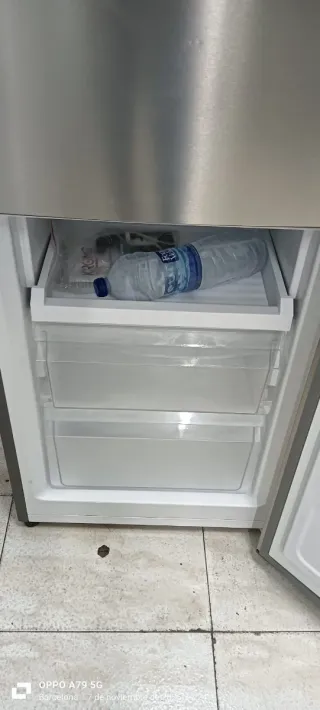 Nevera combi  KROMS NO FROST acero inoxidable