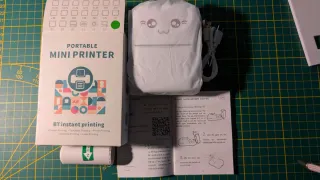 Mini impresora Bluetooth portátil gato verde