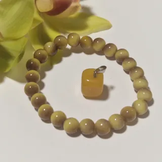 Pulsera y colgante ámbar