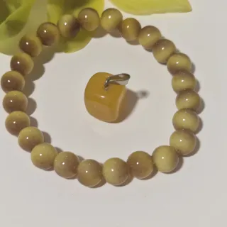 Pulsera y colgante ámbar