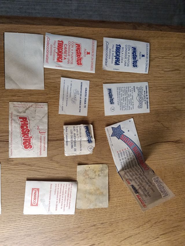 Lote 7 Cromos Variados Phoskitos y Panrico