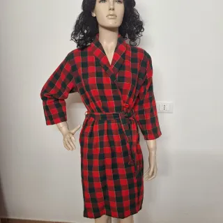 Vestaglia donna vintage a quadri