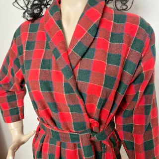 Vestaglia donna vintage a quadri