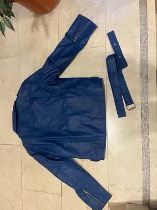 Cazadora Biker azul mujer marca Rosa Viento