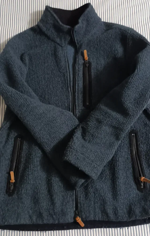 Felpa CMP blu/grigio con zip