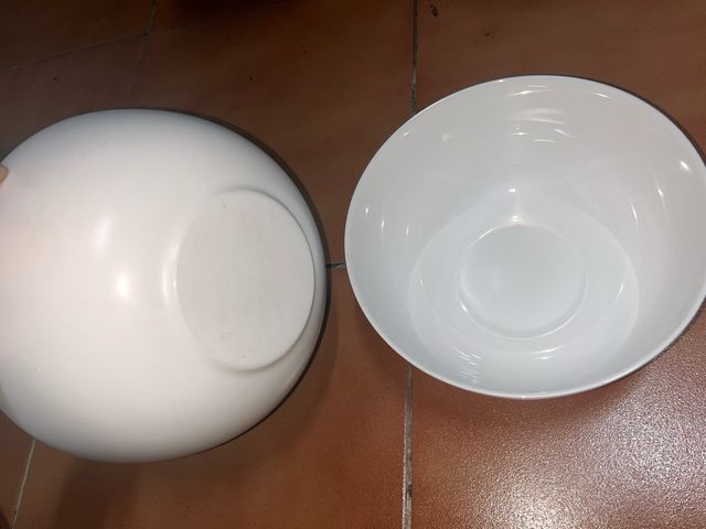 2 Ensaladeras de Porcelana Blanca