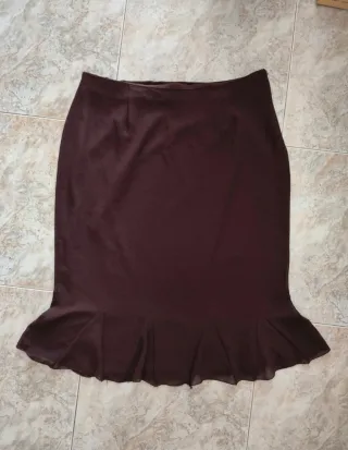 Falda vintage marrón